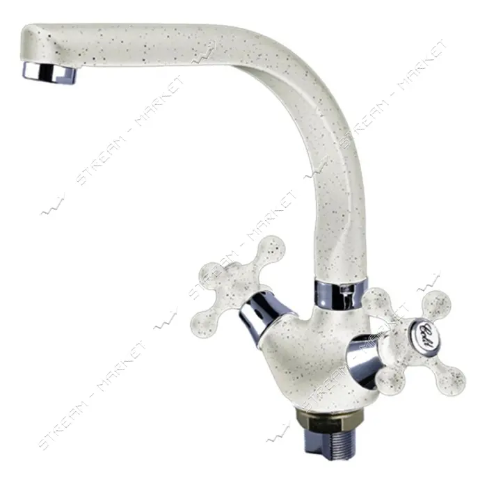 Смеситель для кухни MIXXUS COLOR 273-White Г-образный гусак на гайке с кранбуксой 1slash2doublekav  