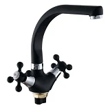 Смеситель для кухни MIXXUS COLOR 273 Black Г-образный гусак на гайке с кранбуксой 1slash2doublekav