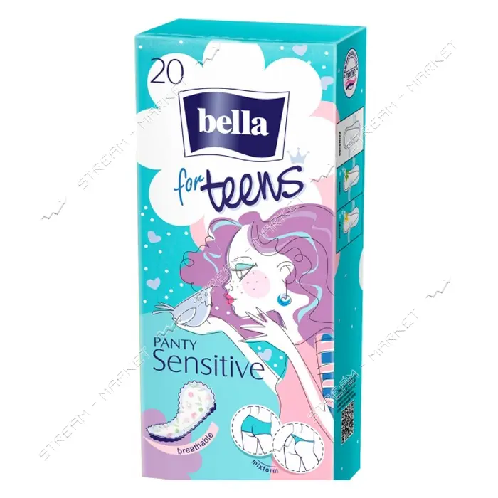 Ежедневные гигиенические прокладки Bella for Teens Ultra Sensitive 20шт