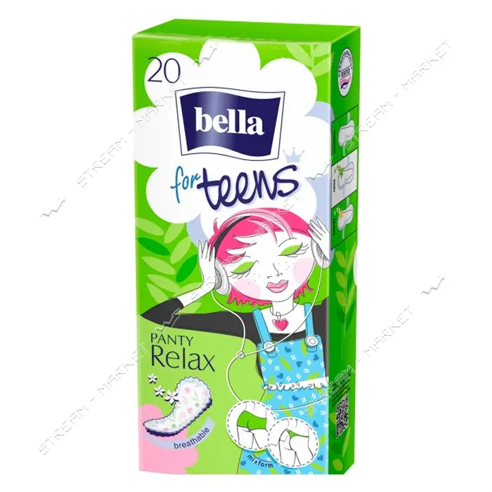 Ежедневные гигиенические прокладки Bella for Teens Ultra Relax 20шт