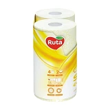 Туалетная бумага Ruta Classic желтая 170 отрывов 2 слоя 4 рулона                                    