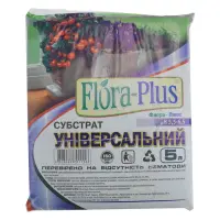 Торфосмесь грунт Flora Plus Универсальная 5л для рассады комнатных и садовых растений               