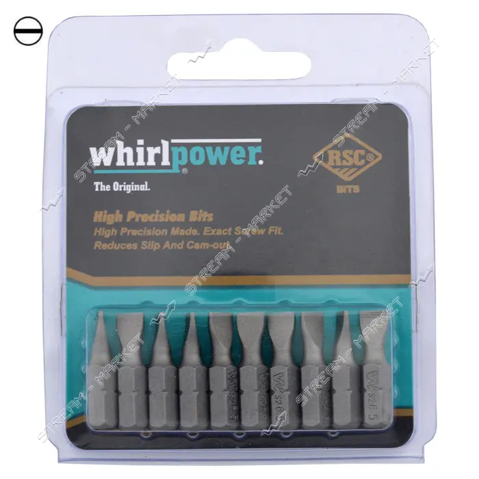 Бита Whirlpower SL6.5мм 10шт                                                                        