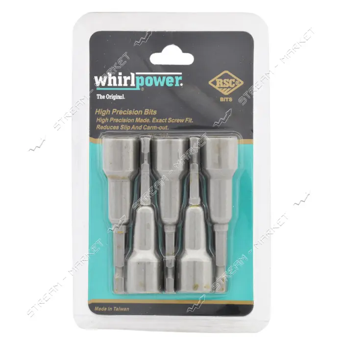 Головка магнитная 10 Whirlpower 5шт                                                                 