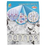 Штора для ванны Shower белая силикон тонкий 180х180см                                               