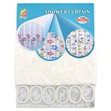 Штора для ванны Shower белая силикон тонкий 180х180см                                               