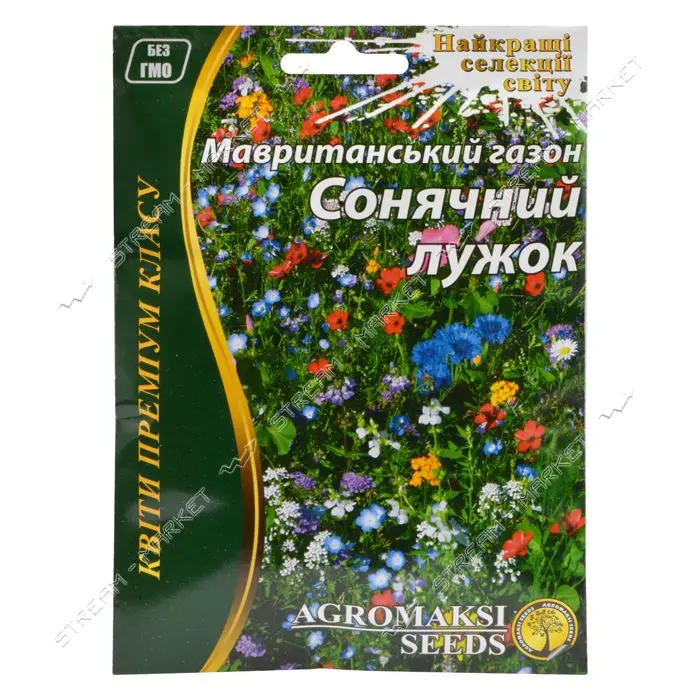 Семена газонной травы Мавританский газон Солнечный лужок 30г