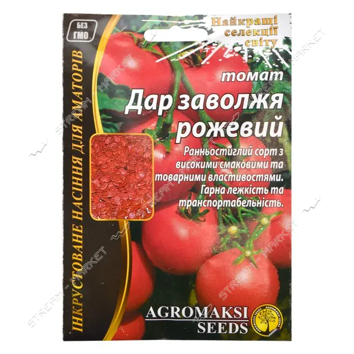 Семена томата Агромакси Дар заволжья розовый евро пакет 3г