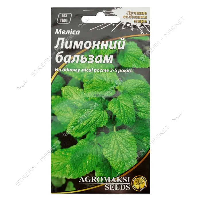 Семена мелисса лекарственная Агромакси Лимонный бальзам евро пакет 0.05г