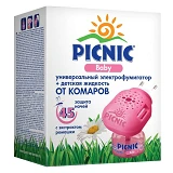 Жидкость от комаров PICNIC Baby для электрофумигатора 45 ночей