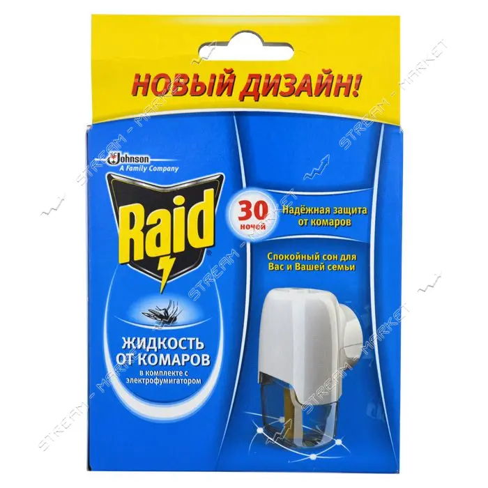Набор от комаров RAID жидкость плюс фумигатор 30 ночей                                              