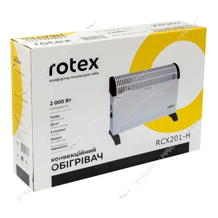 Электроконвектор Rotex RCH201-H напольно-настенный 2.0 кВт