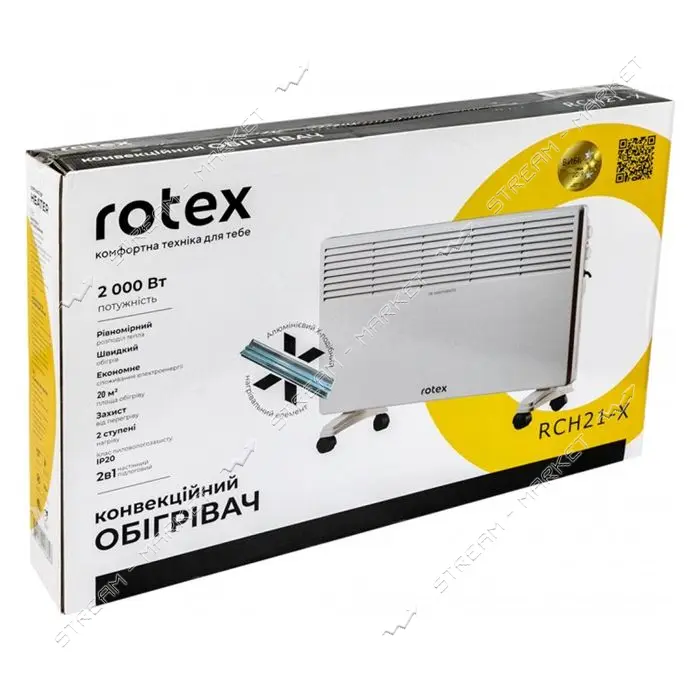 Электроконвектор Rotex RCH21-X 2кВт/220 напольно-настенный