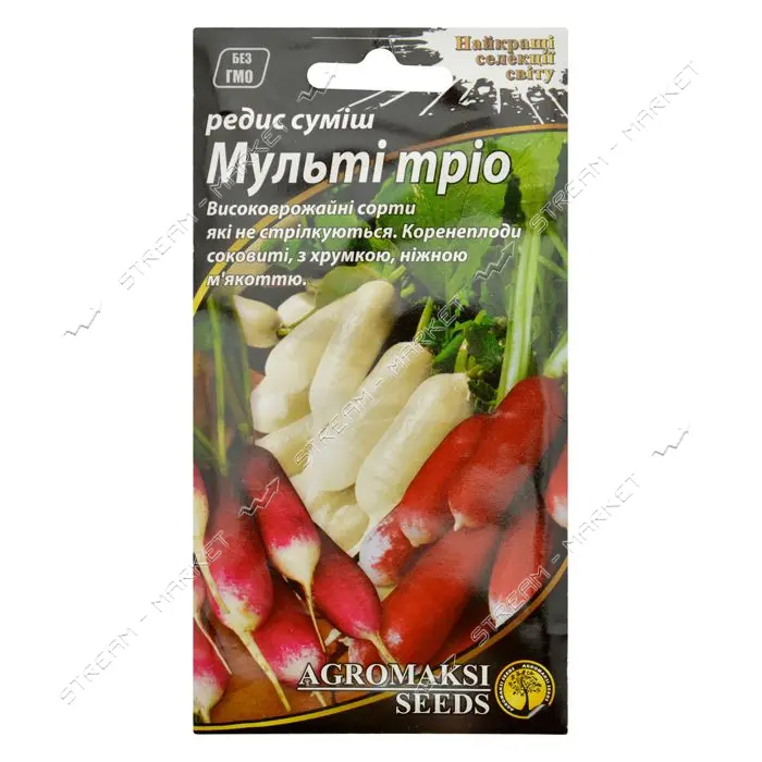 Семена редиса Агромакси смесь Мульти Трио 3г