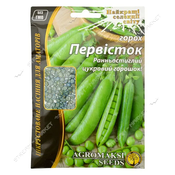 Семена гороха овощного Агромакси Первенец евро пакет 30г