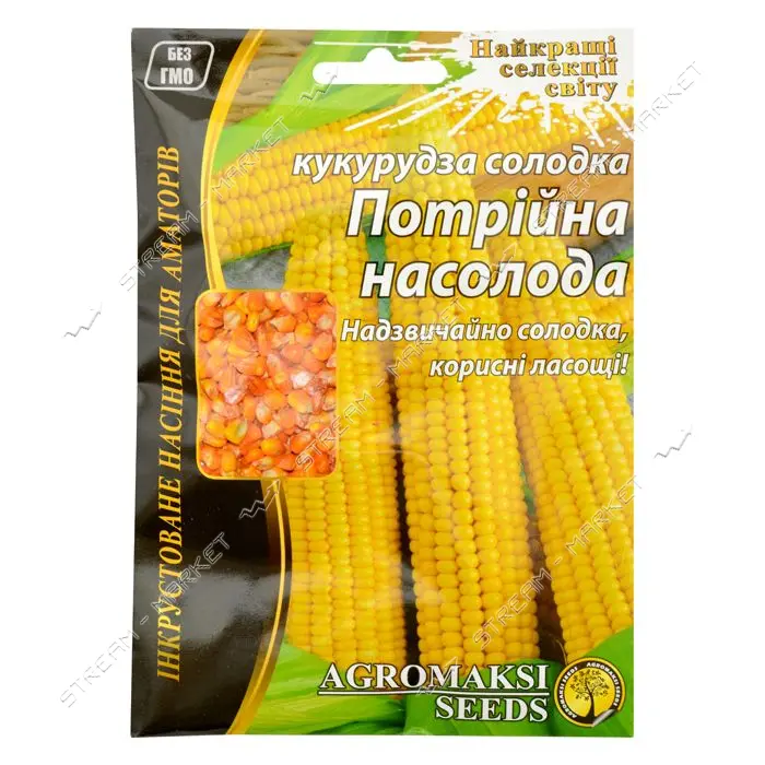 Семена кукурузы сахарной Агромакси Тройная сладость евро пакет 20г
