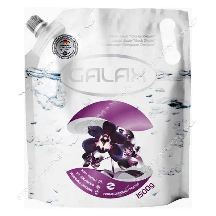 Жидкое мыло Galax Черная орхидея дойпак 1500мл