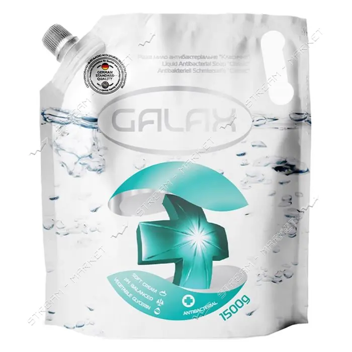 Жидкое мыло антибактериальное Galax классическое Антибактериальное дойпак 1500мл