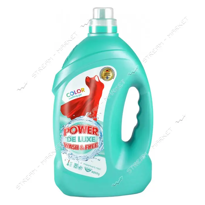 Гель для стирки Цветных вещей Power De Luxe 4л                                                      