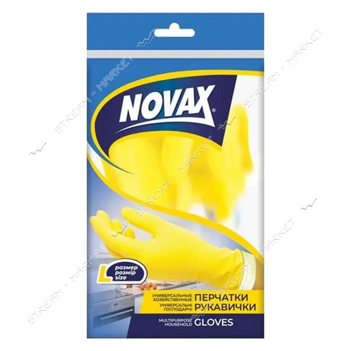 Перчатки резиновые упрочненные Novax L 1пара                                                        