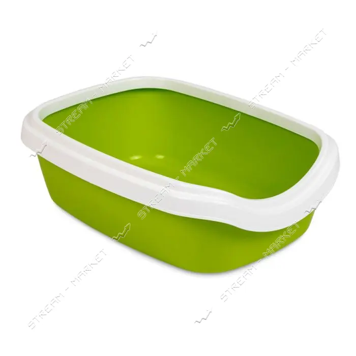 Туалет для кота Природа Comfort M 41х30х13.5см лайм