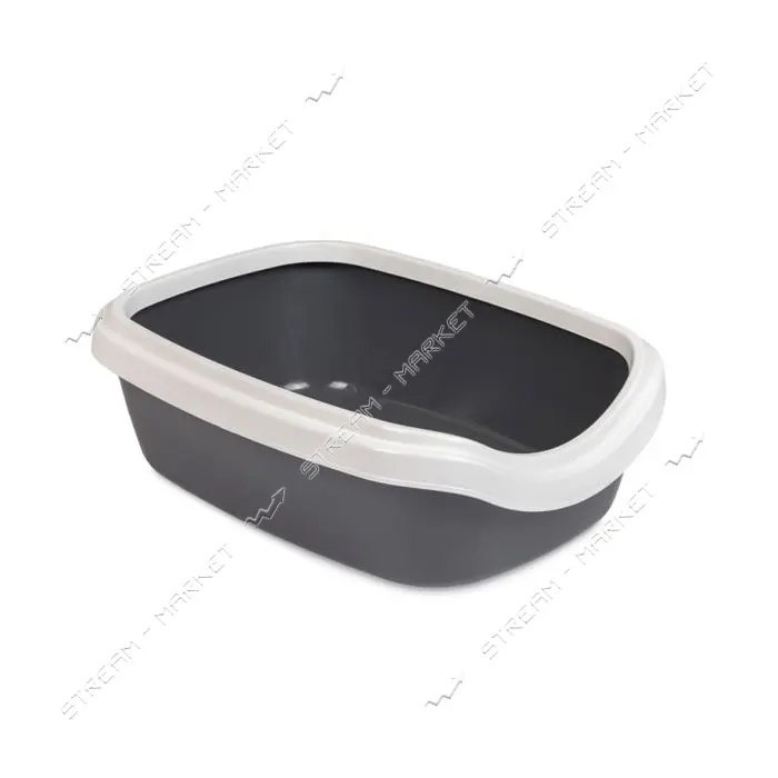 Туалет для кота Природа Comfort M 41х30х13.5см серый
