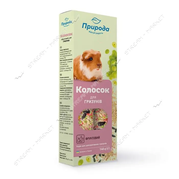 Колосок для грызунов фруктовый Природа 140г
