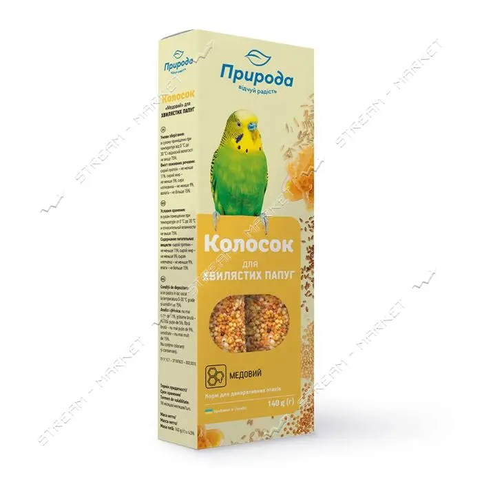 Колосок для попугая медовый Природа 140г                                                            