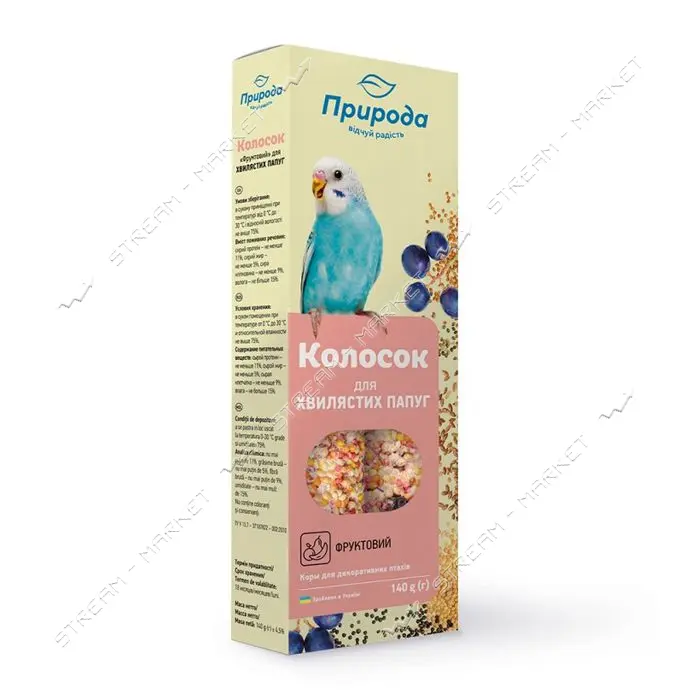 Колосок для попугая фруктовый Природа 140г