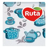 Салфетки бумажные Ruta Кухня 24х24см двухслойные 40шт                                               