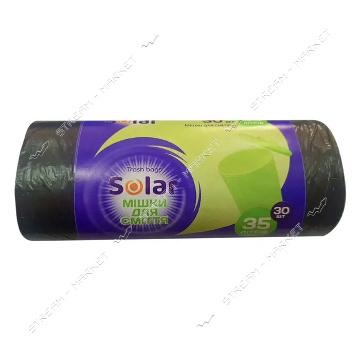 Пакеты мусорные Solar 35л/30шт                                                                      