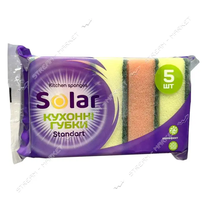Губки кухонные Solar Standard 5шт                                                                   