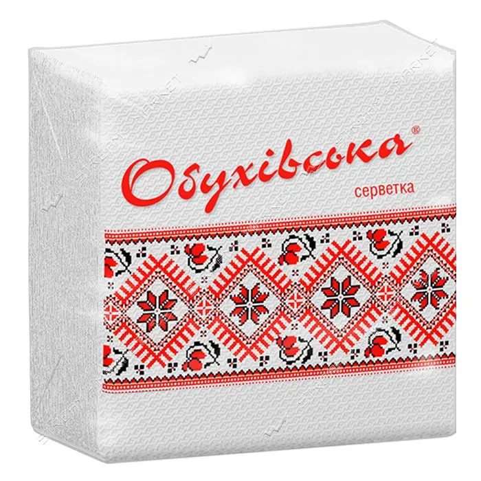 Салфетки столовые Обуховские однослойные 23x24см 40шт                                               