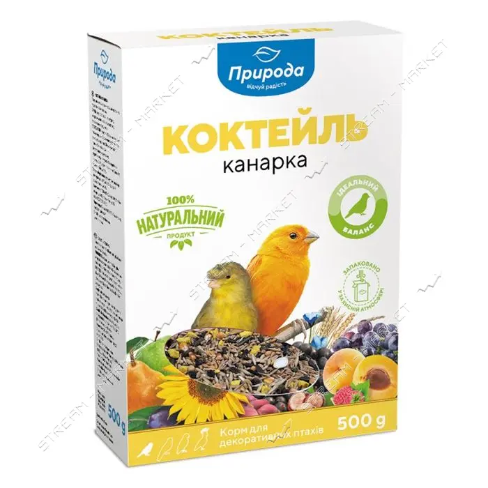 Корм коктейль для канарейки Природа 0.5кг картон                                                    