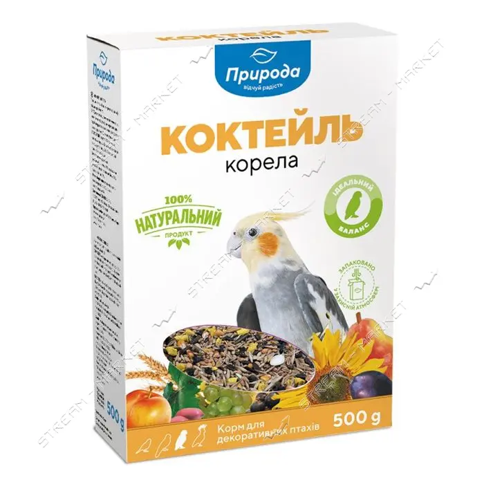 Корм коктейль для средних попугаев Корелла Природа 0.5кг картон