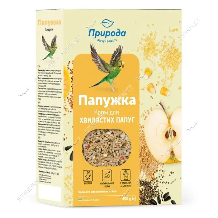 Корм для попугаев Природа Папужка Энергия 500г NEW