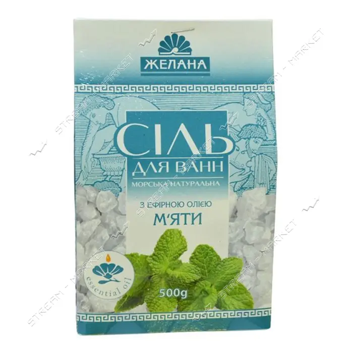 Морская соль для ванн Желана Мята 500г