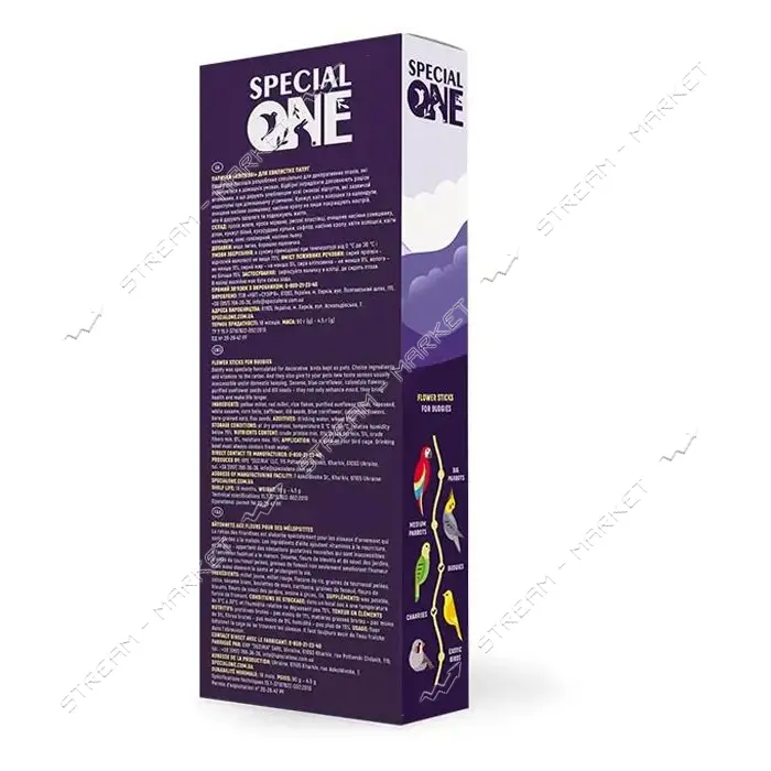 Палочки для волнистых попугаев Special One Цветочные 90г                                            