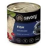 Консервы для привередливых котов рыба Savory Cat 400гр