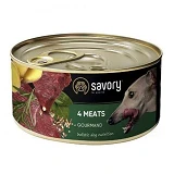 Консервы для взрослых собак Savory Dog Gourmand 4 вида мяса 200гр