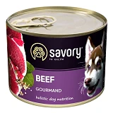 Консервы для взрослых собак с говядиной Savory Dog Gourmand 200гр