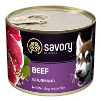 Консервы для взрослых собак с говядиной Savory Dog Gourmand 200гр                                   