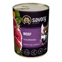 Консервы для взрослых собак Savory Dog Gourmand с говядиной 400гр                                   