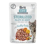 Филе в соусе Кролик для стерилизованных Brit Care Cat pouch 85г