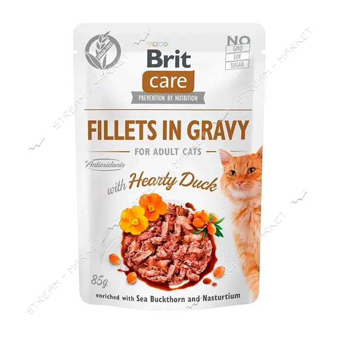 Филе в соусе с уткой Brit Care Cat pouch 85г                                                        