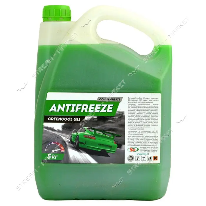 Антифриз УНК GreenCool G11 зеленый 5 кг                                                             