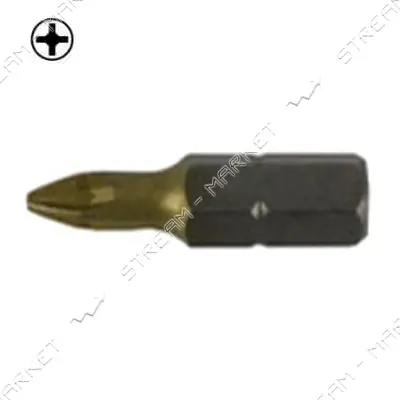 Бита LT/Maxidrill 500-025 РZ1x25мм 1/4" S2 Титан 10шт блистер