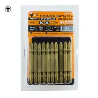 Бита LT/Maxidrill 500-040 PН2xPH1x65мм 1/4" S2 Титан 10шт блистер                                   