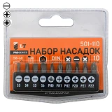 Набор бит LT/Maxidrill 501-110 25мм 10шт S3 S4 S5 S6 PH0 PH1 PH2 PZ0 PZ1 PZ2                        