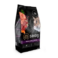 Сухий корм для стерилізованих котів Savory Ягня і курка 400гр                                       